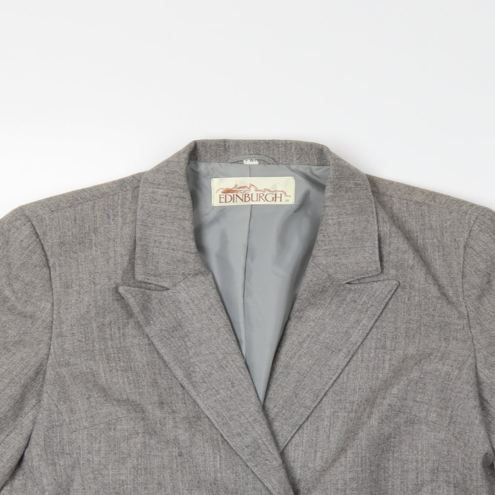 Edinburgh Woolen Mill  Womens Grey   Jacket Suit Jacket Size 14
