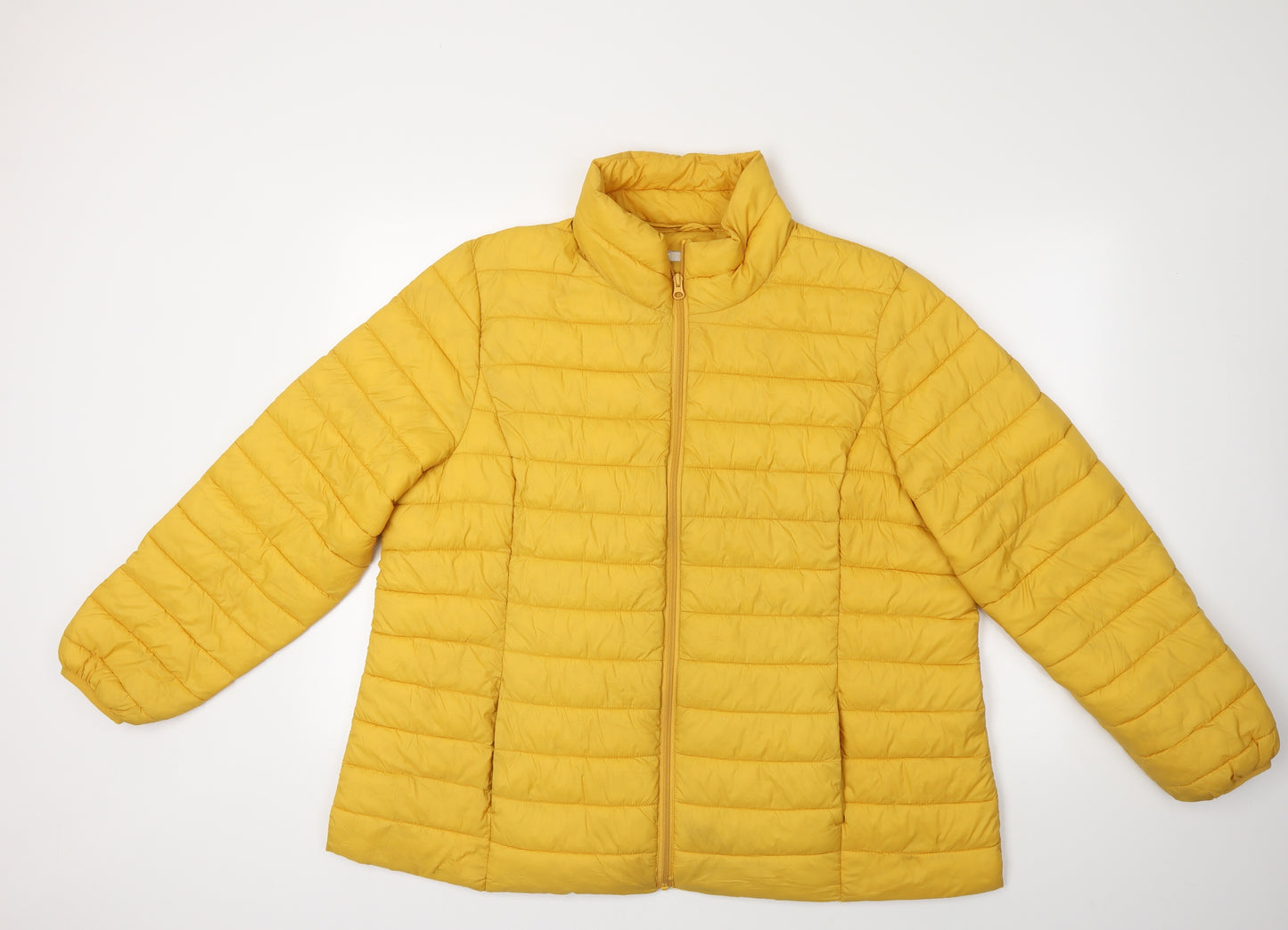 George Womens Yellow   Puffer Jacket Coat Size 22