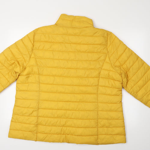 George Womens Yellow   Puffer Jacket Coat Size 22