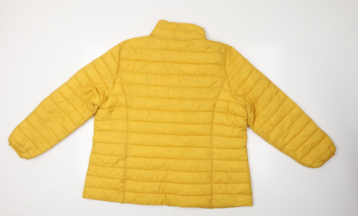 George Womens Yellow   Puffer Jacket Coat Size 22
