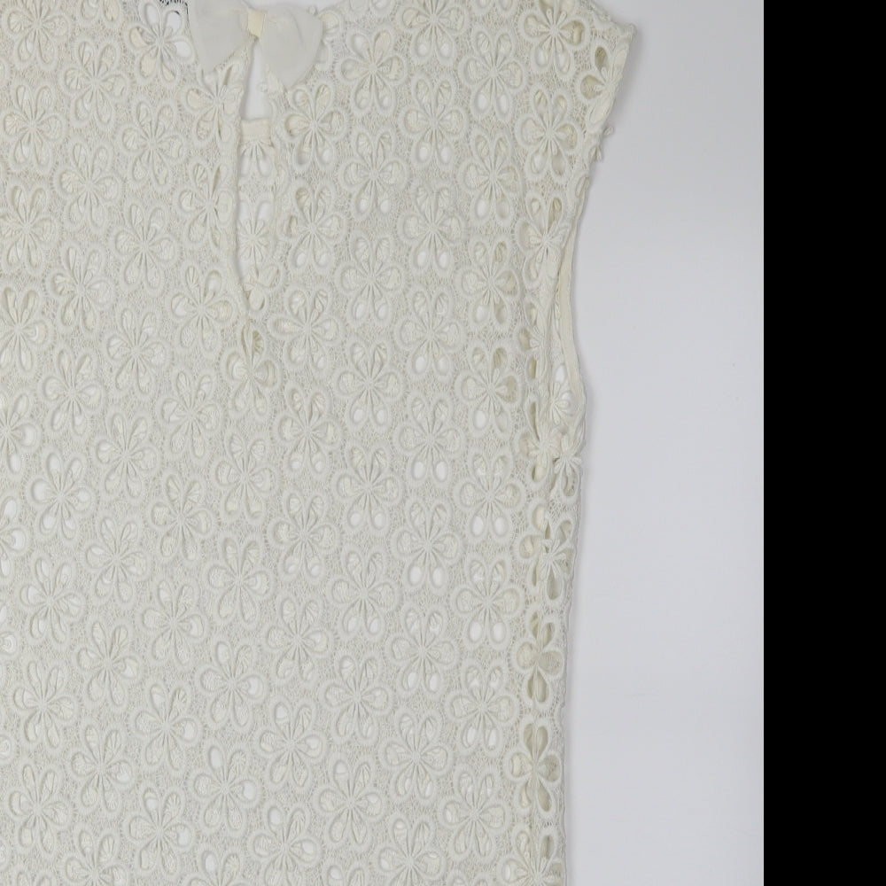 NEXT Womens White Floral  Pencil Dress  Size 12