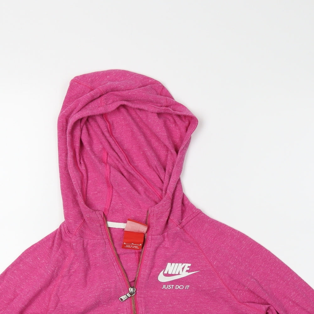 Nike Womens Pink   Full Zip Hoodie Size M