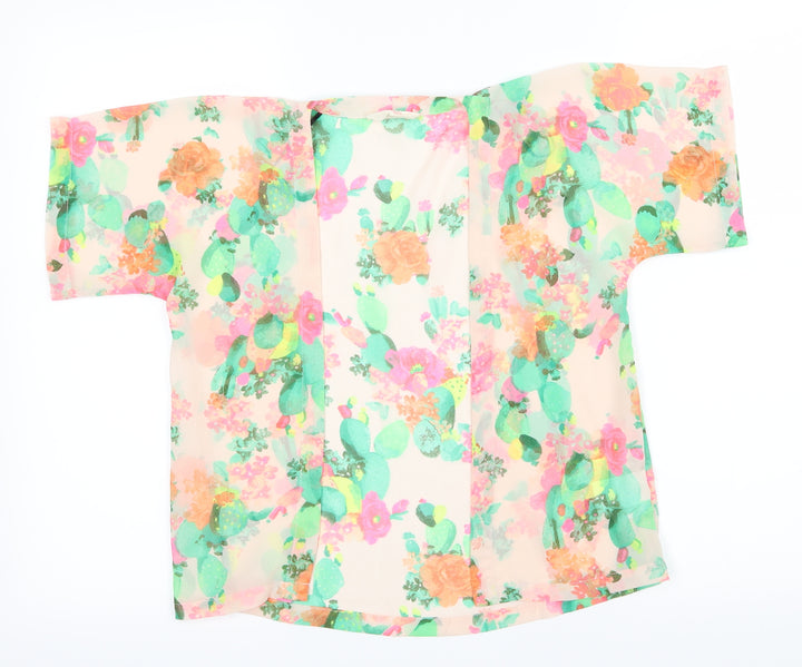 H&M Girls Green Floral  Basic Casual Size 6-7 Years