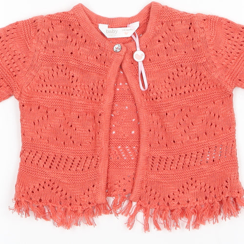 M&Co Girls Red   Basic Blouse Size 3-6 Months