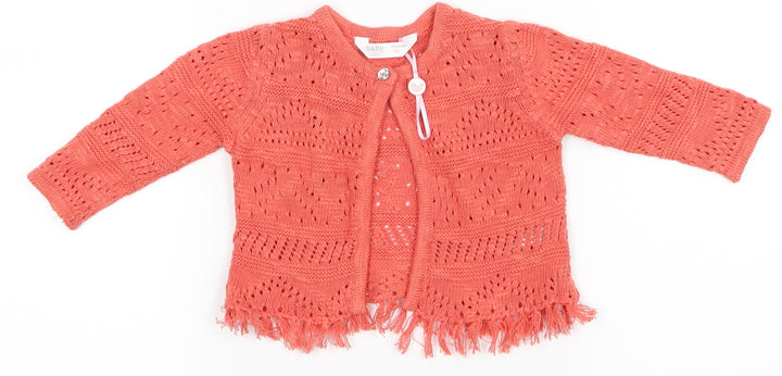 M&Co Girls Red   Basic Blouse Size 3-6 Months