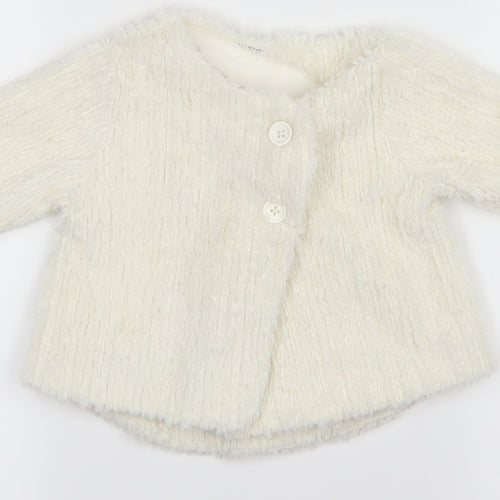 NEXT Baby Baby White   Basic Coat Jacket Size 3-6 Months