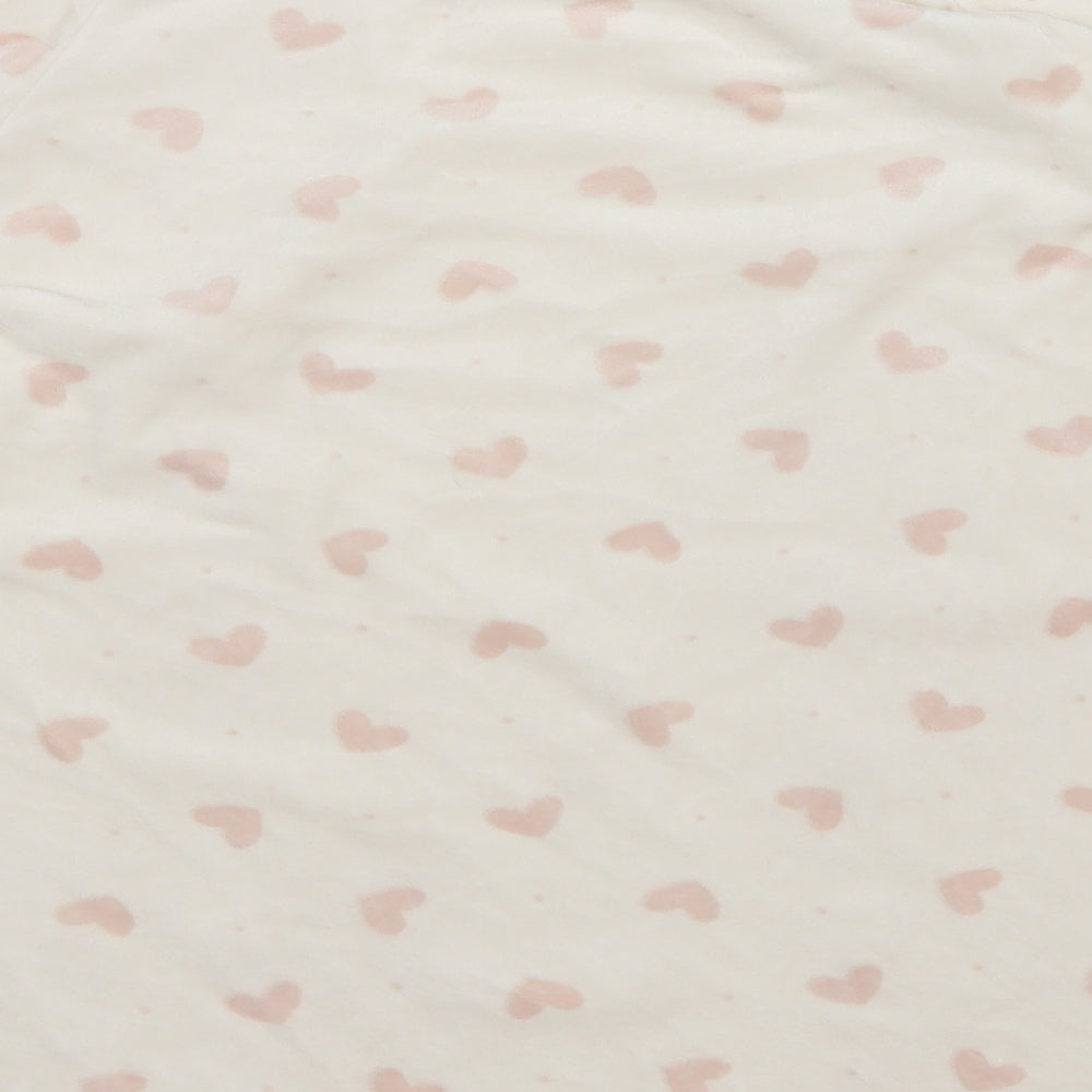 Love to lounge  Womens White Solid  Babydoll Pyjama Top Size 12  - Hearts