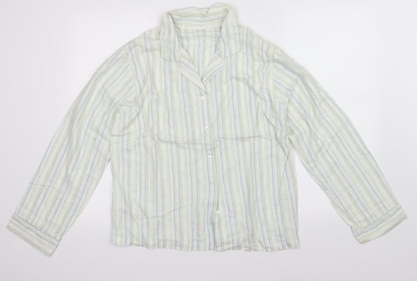 George Womens White Striped  Babydoll Pyjama Top Size 12