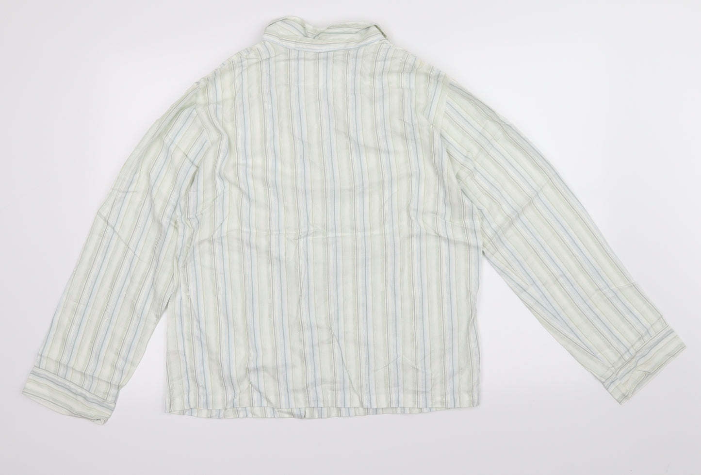 George Womens White Striped  Babydoll Pyjama Top Size 12