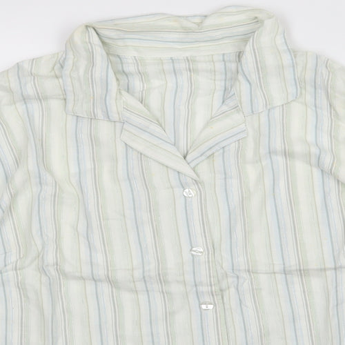 George Womens White Striped  Babydoll Pyjama Top Size 12