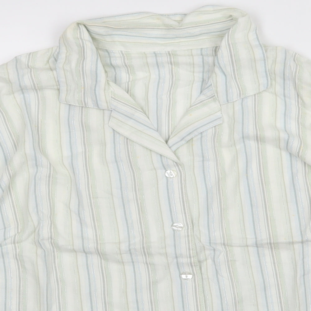 George Womens White Striped  Babydoll Pyjama Top Size 12