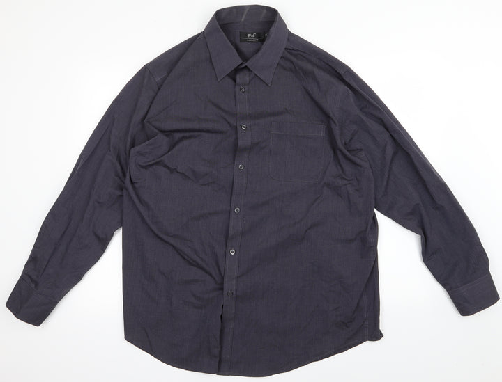 F&F Mens Grey    Button-Up Size M