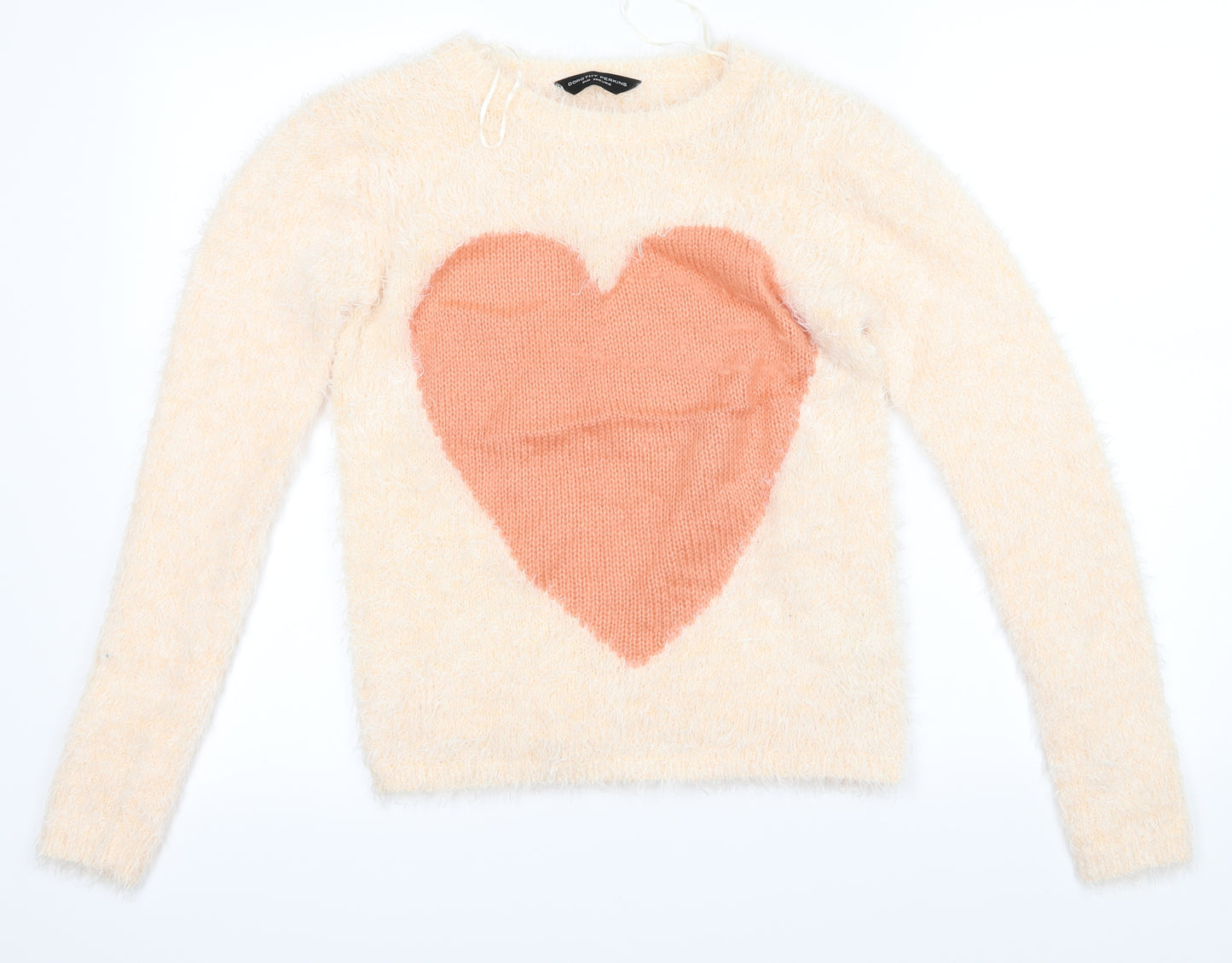 Dorothy Perkins Womens Pink   Pullover Jumper Size 8  - Heart