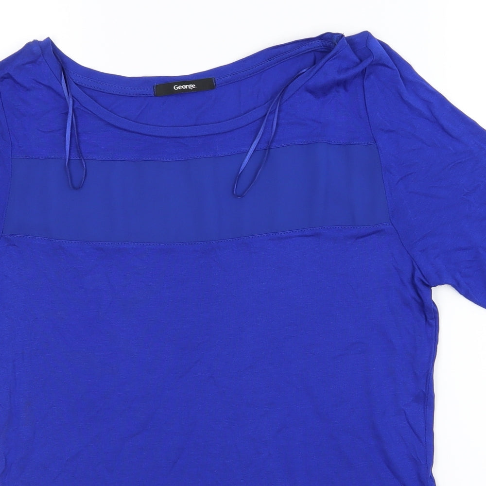 George Womens Blue   Basic T-Shirt Size 10