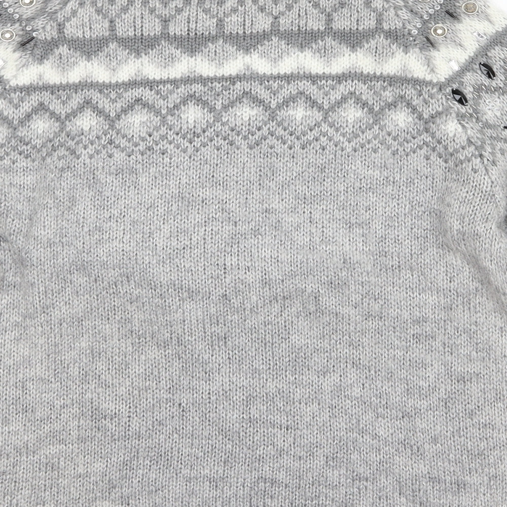Papaya Womens Grey   Pullover Jumper Size M