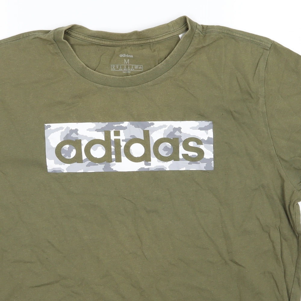 Addidas Mens Green    T-Shirt Size M