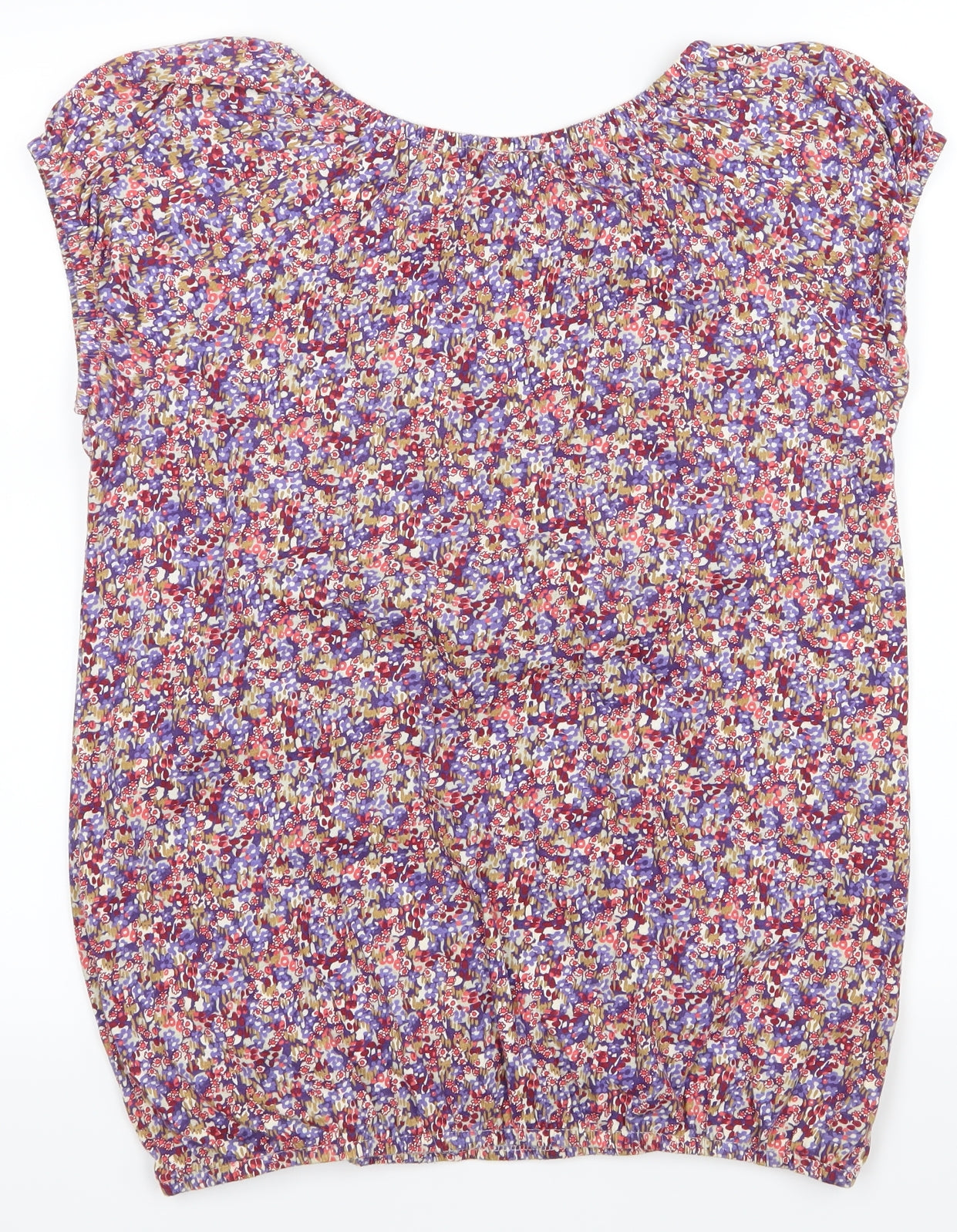 Papaya Womens Purple Floral  Basic Blouse Size 12