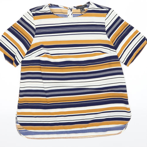 Primark Womens Blue Striped  Basic Blouse Size 12