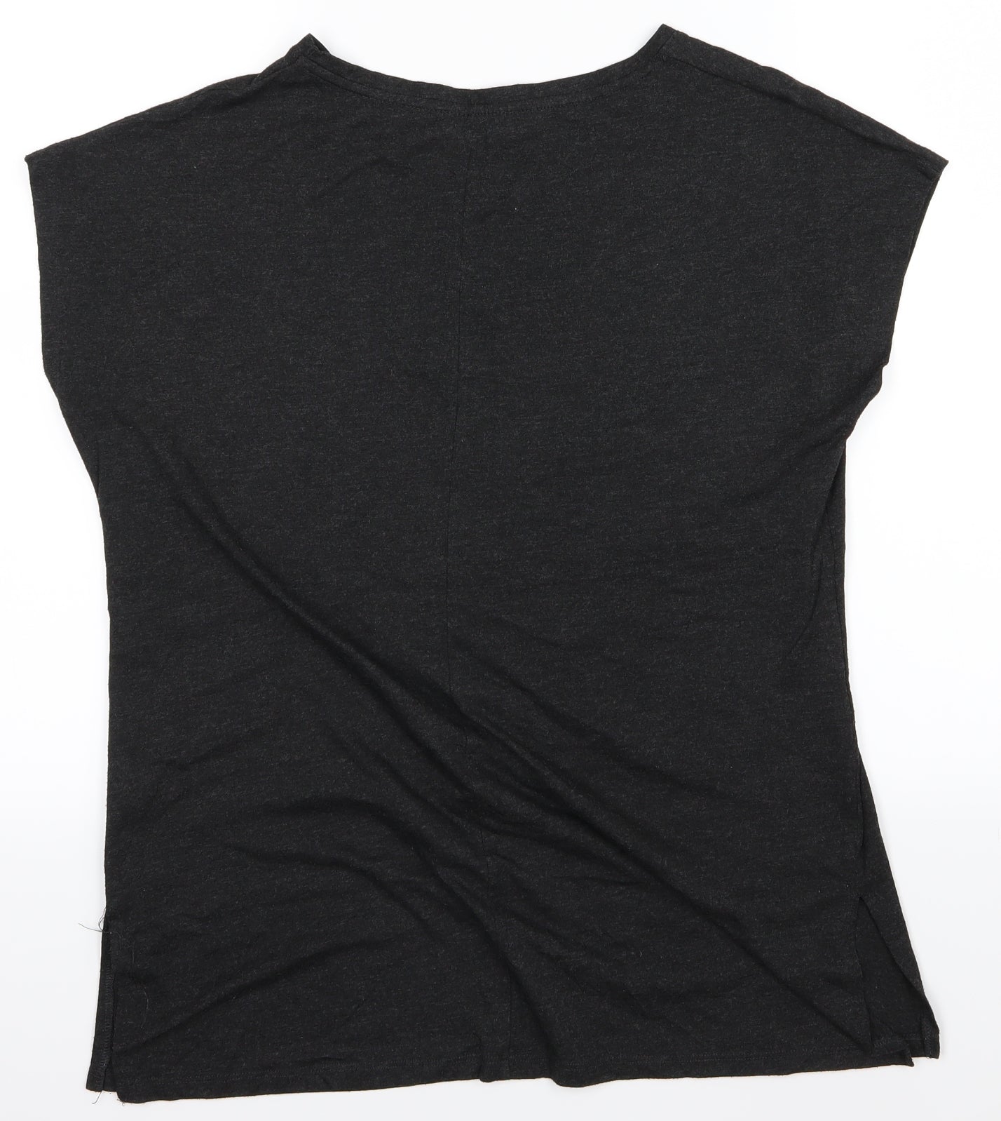 Papaya Womens Grey   Basic T-Shirt Size M  - Always be happy