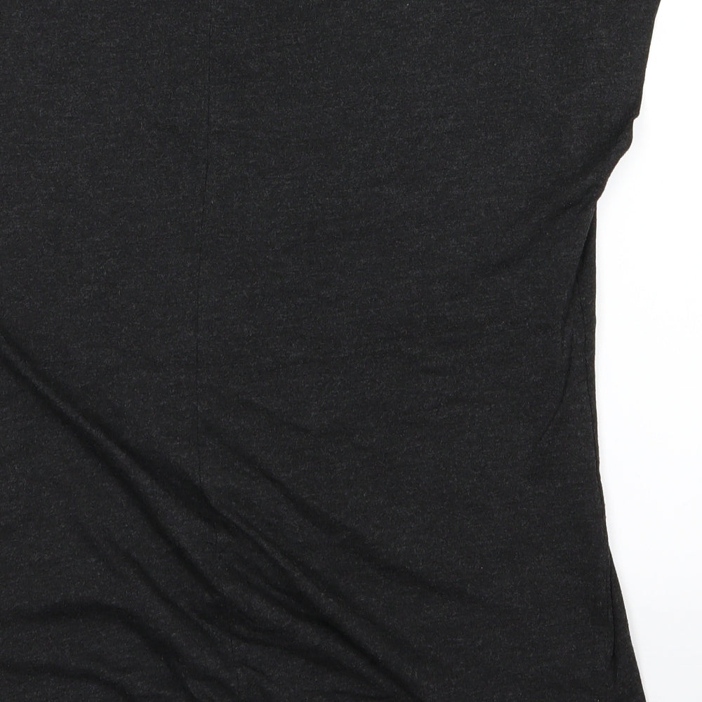 Papaya Womens Grey   Basic T-Shirt Size M  - Always be happy