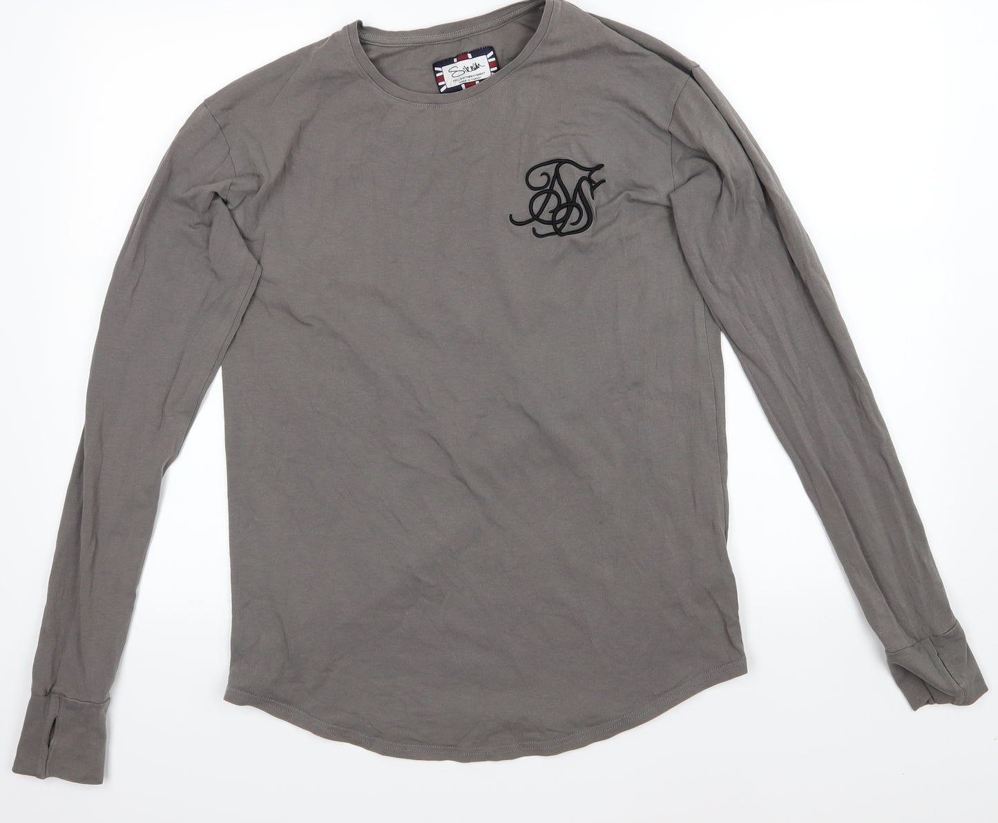 Sikskin Mens Grey    T-Shirt Size M