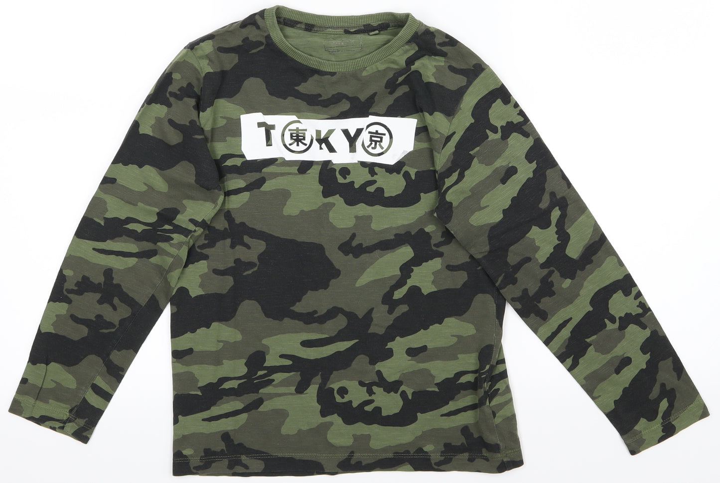 NEXT Boys Green Camouflage  Basic T-Shirt Size 8 Years  - Tokyo