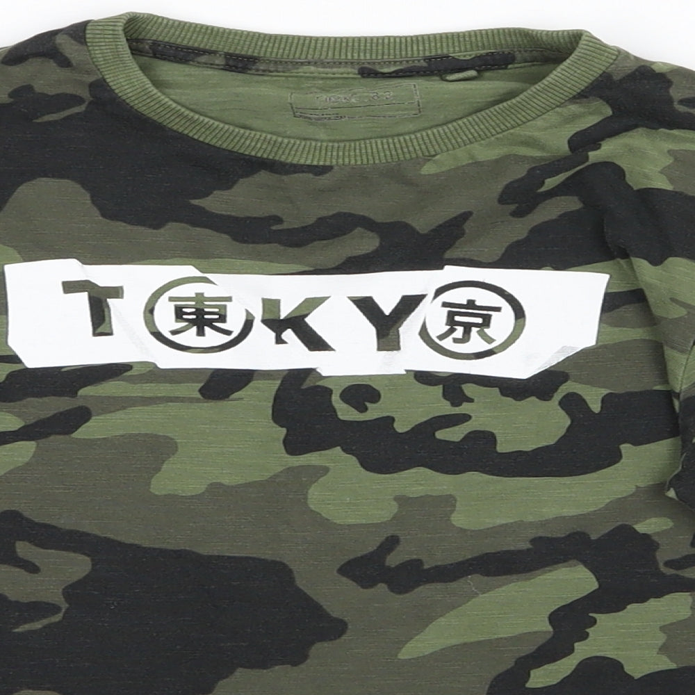 NEXT Boys Green Camouflage  Basic T-Shirt Size 8 Years  - Tokyo