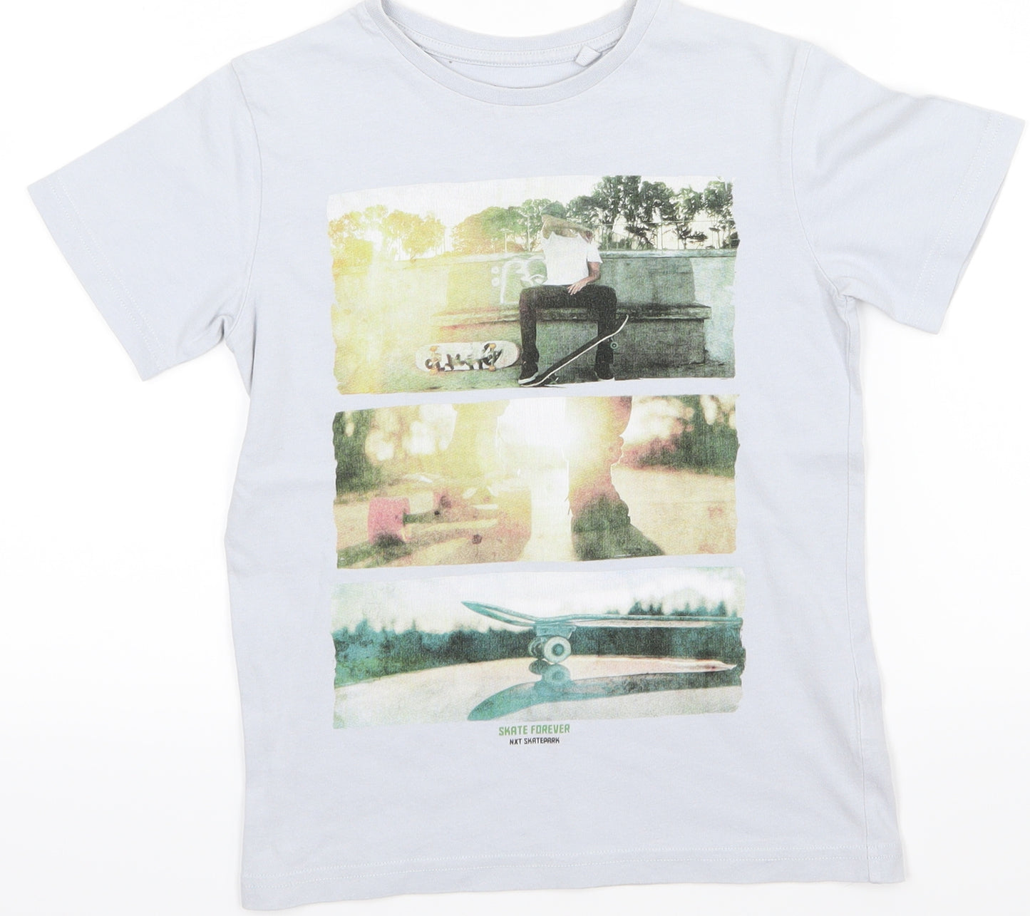 NEXT Boys Grey   Basic T-Shirt Size 8 Years  - Skate