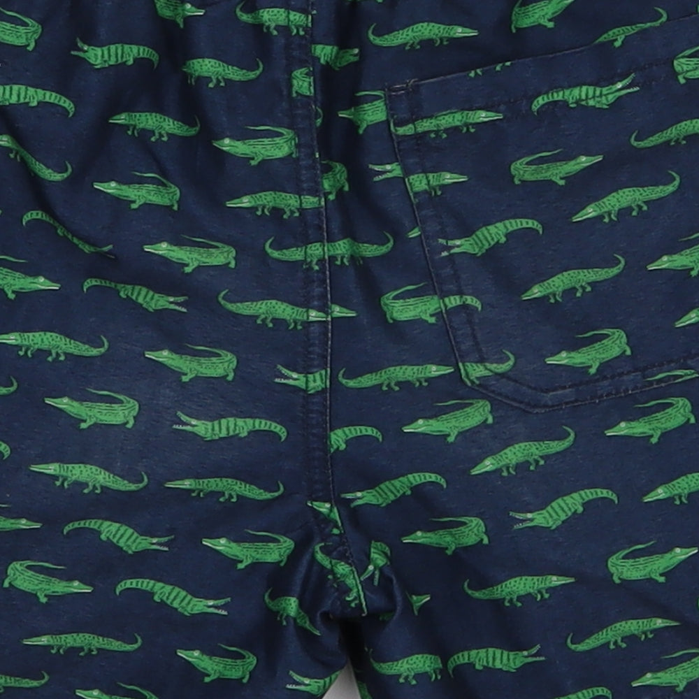NEXT Boys Blue   Bermuda Shorts Size 7-8 Years - Crocodile