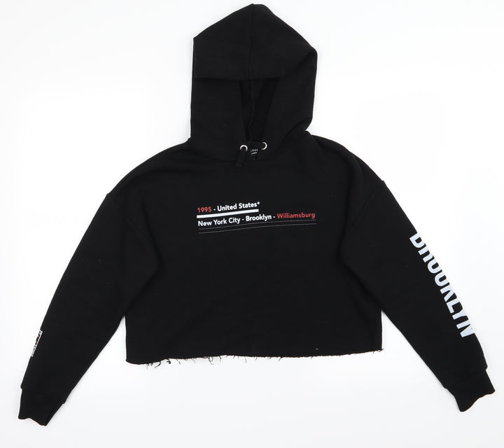 New Look Girls Black Pullover Hoodie Size 12-13 Years - USA