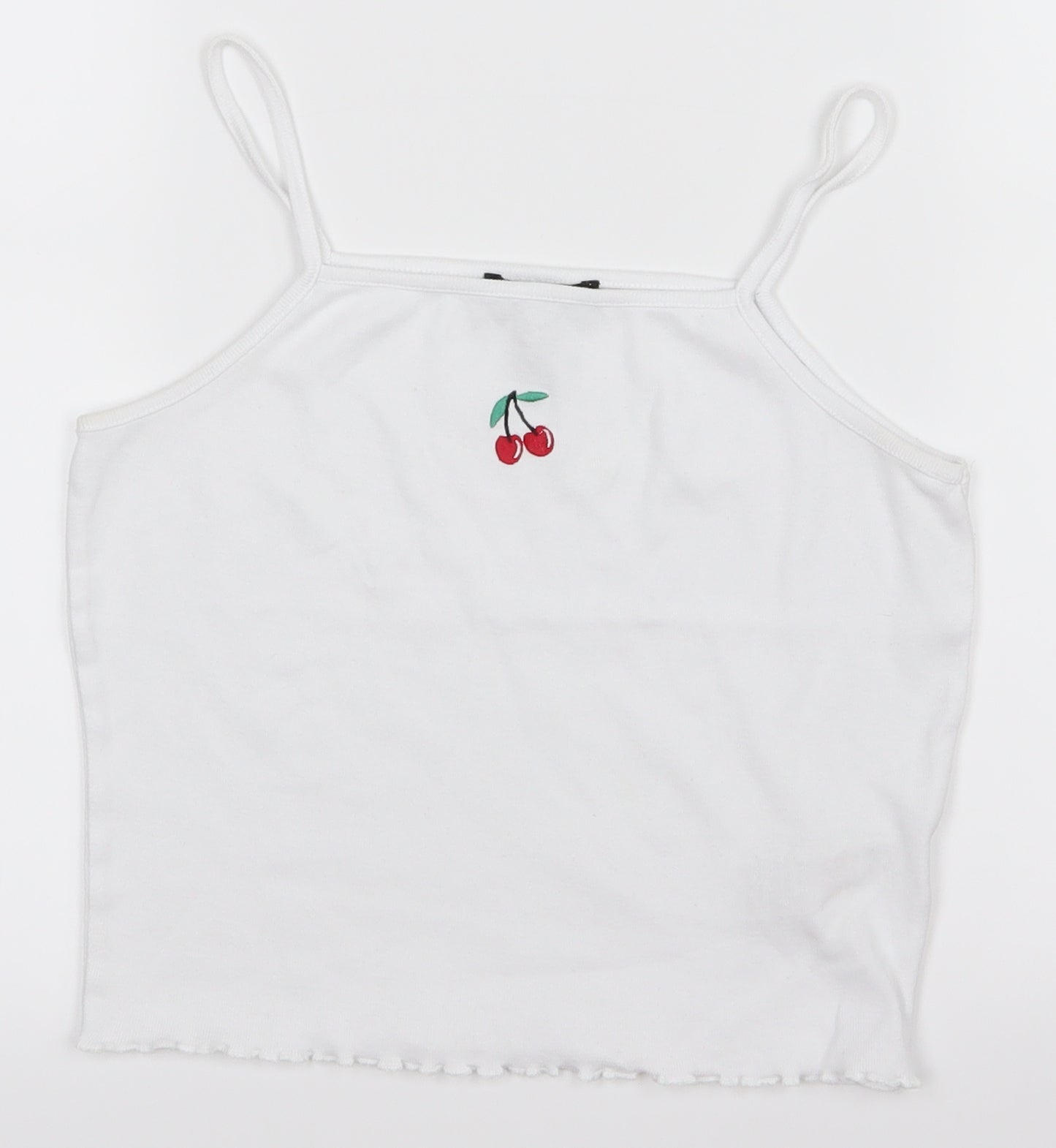 New Look Girls White   Basic T-Shirt Size 14-15 Years  - Cherry