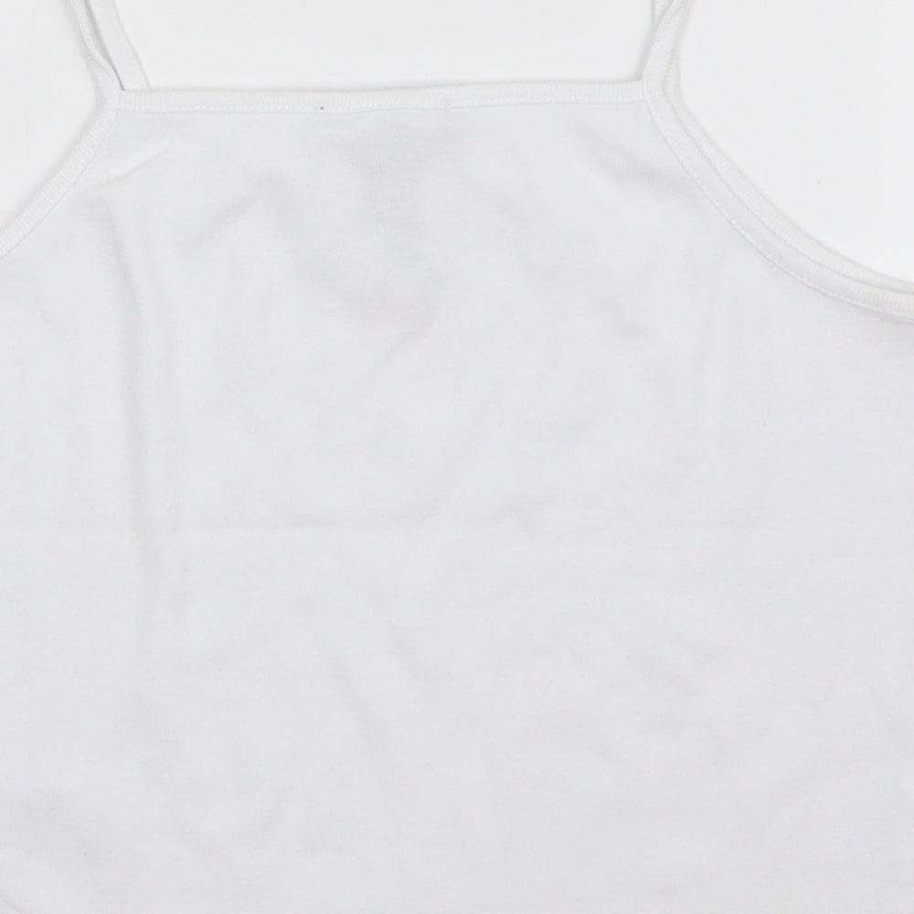New Look Girls White   Basic T-Shirt Size 14-15 Years  - Cherry