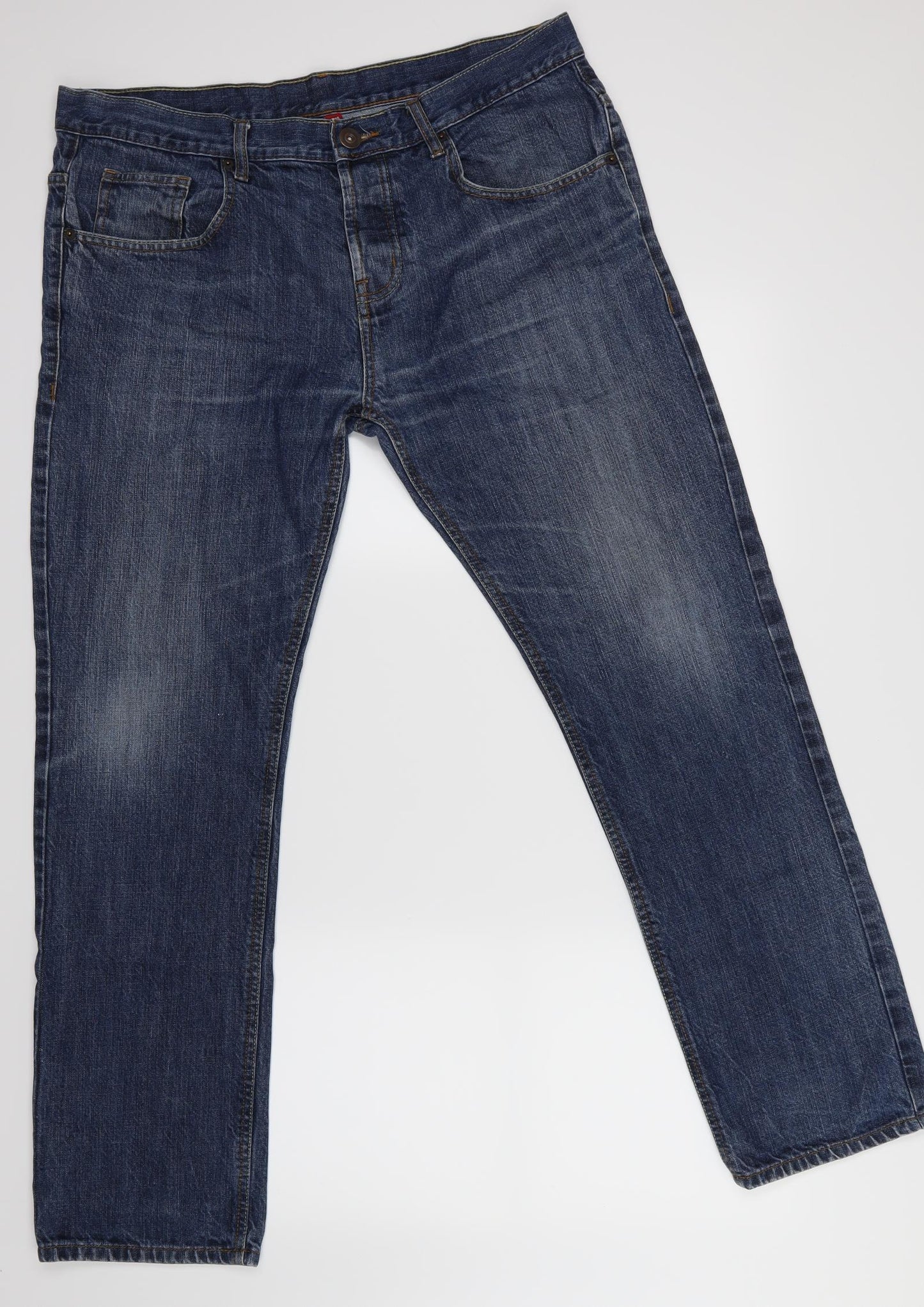 Denim co Mens Blue   Straight Jeans Size L L32 in
