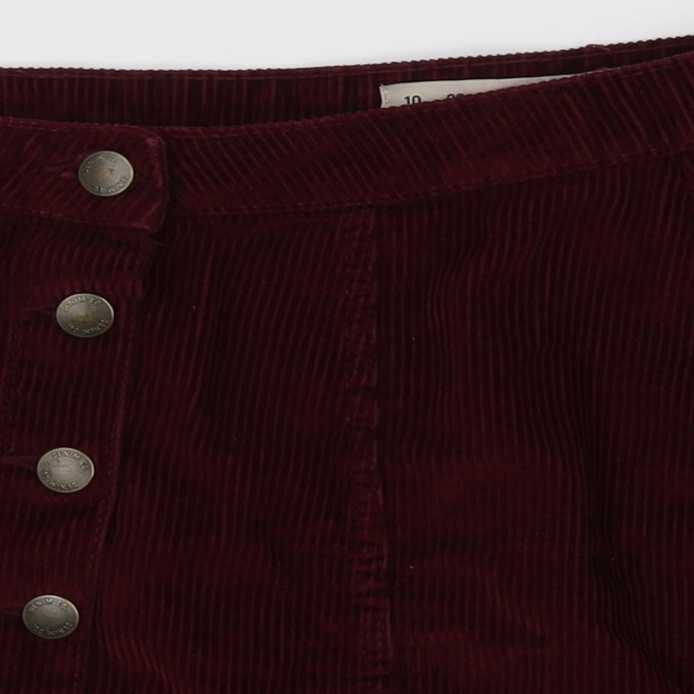 Denim co Womens Red   A-Line Skirt Size 10