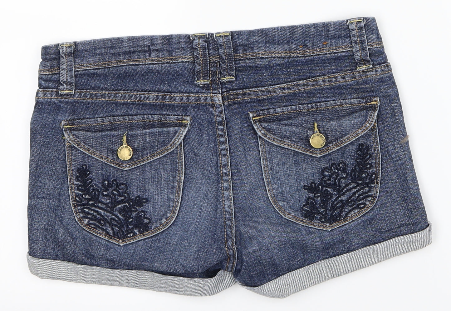 House of Denim Womens Blue   Cut-Off Shorts Size 12