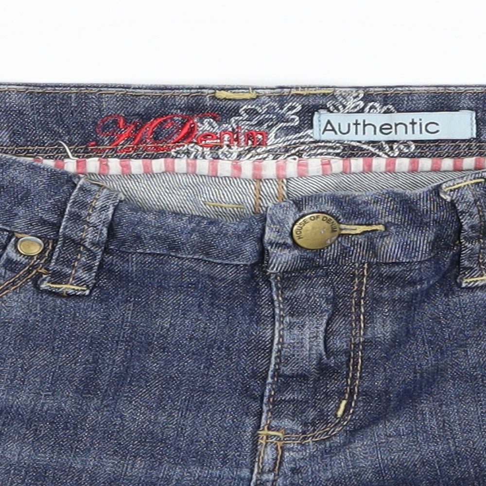 House of Denim Womens Blue   Cut-Off Shorts Size 12