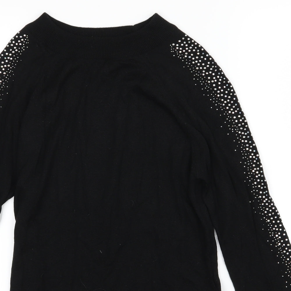 Topshop Womens Black   Basic T-Shirt Size 8