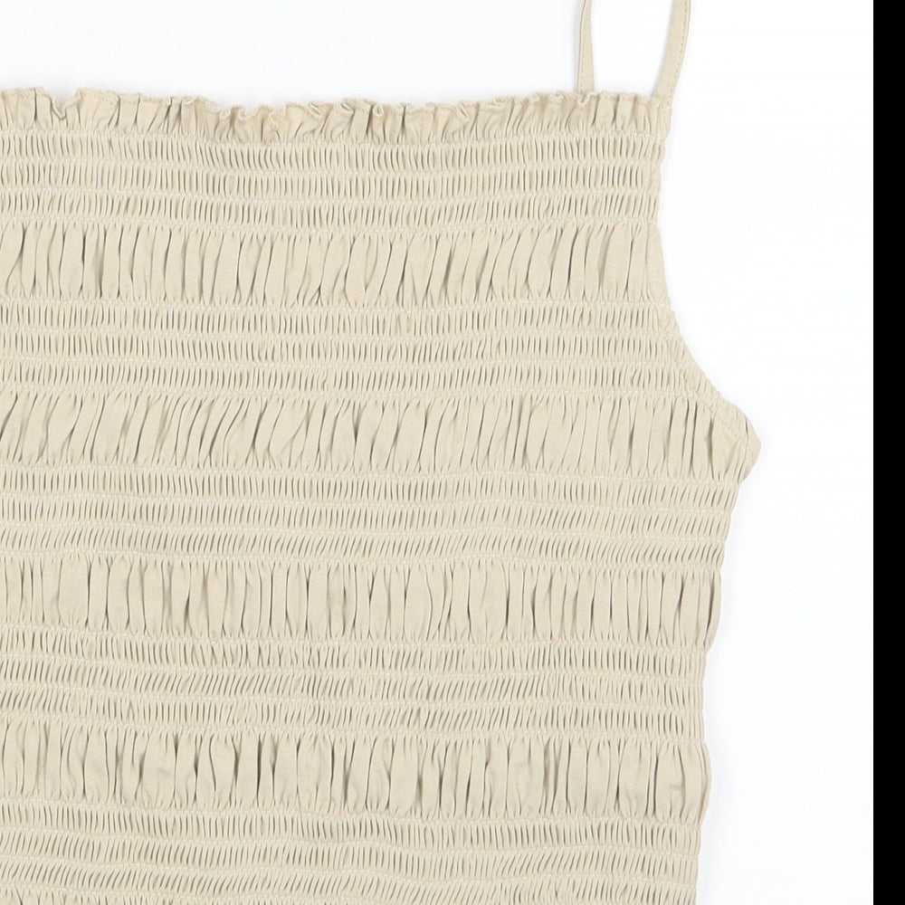 H&M Womens Beige   Basic Tank Size L