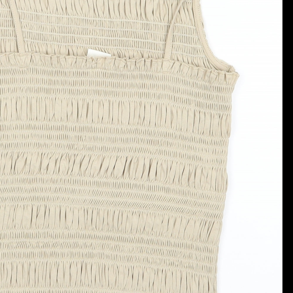 H&M Womens Beige   Basic Tank Size L