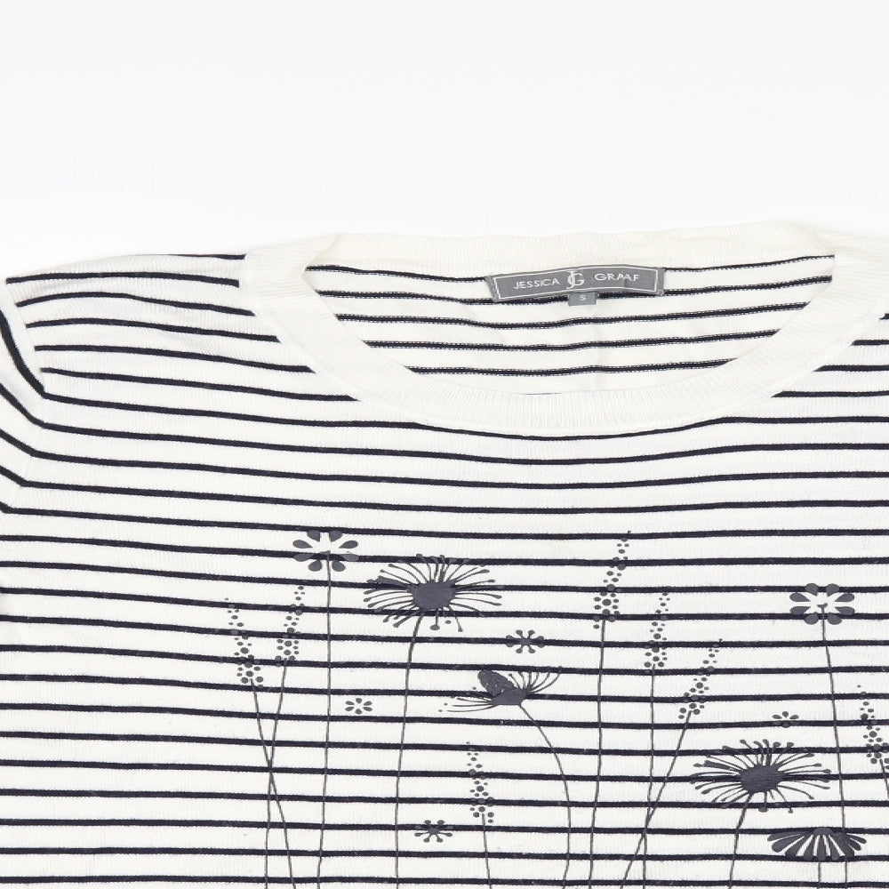 Jessica Graaf Womens White   Basic T-Shirt Size S