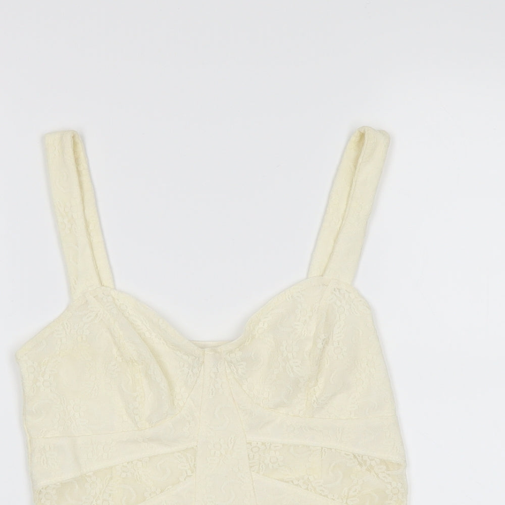 Missalfride Womens White   Camisole Blouse Size 8