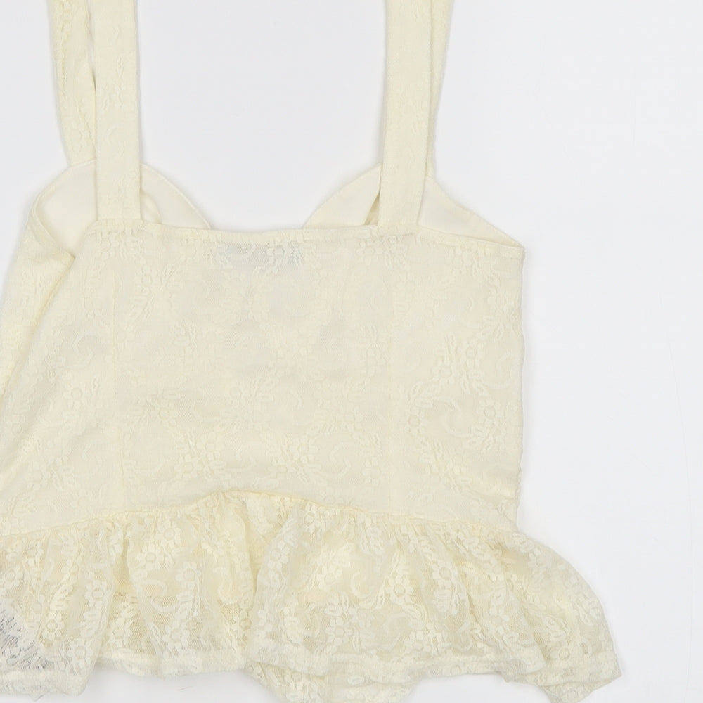 Missalfride Womens White   Camisole Blouse Size 8