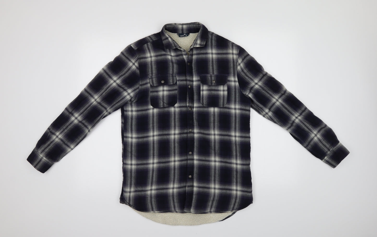 NEXT Boys Blue Check  Basic Button-Up Size 13 Years