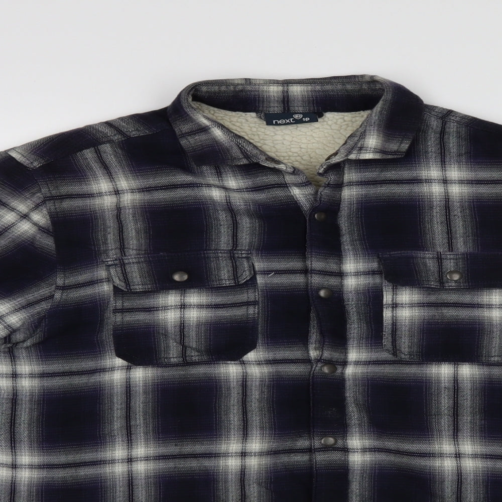 NEXT Boys Blue Check  Basic Button-Up Size 13 Years
