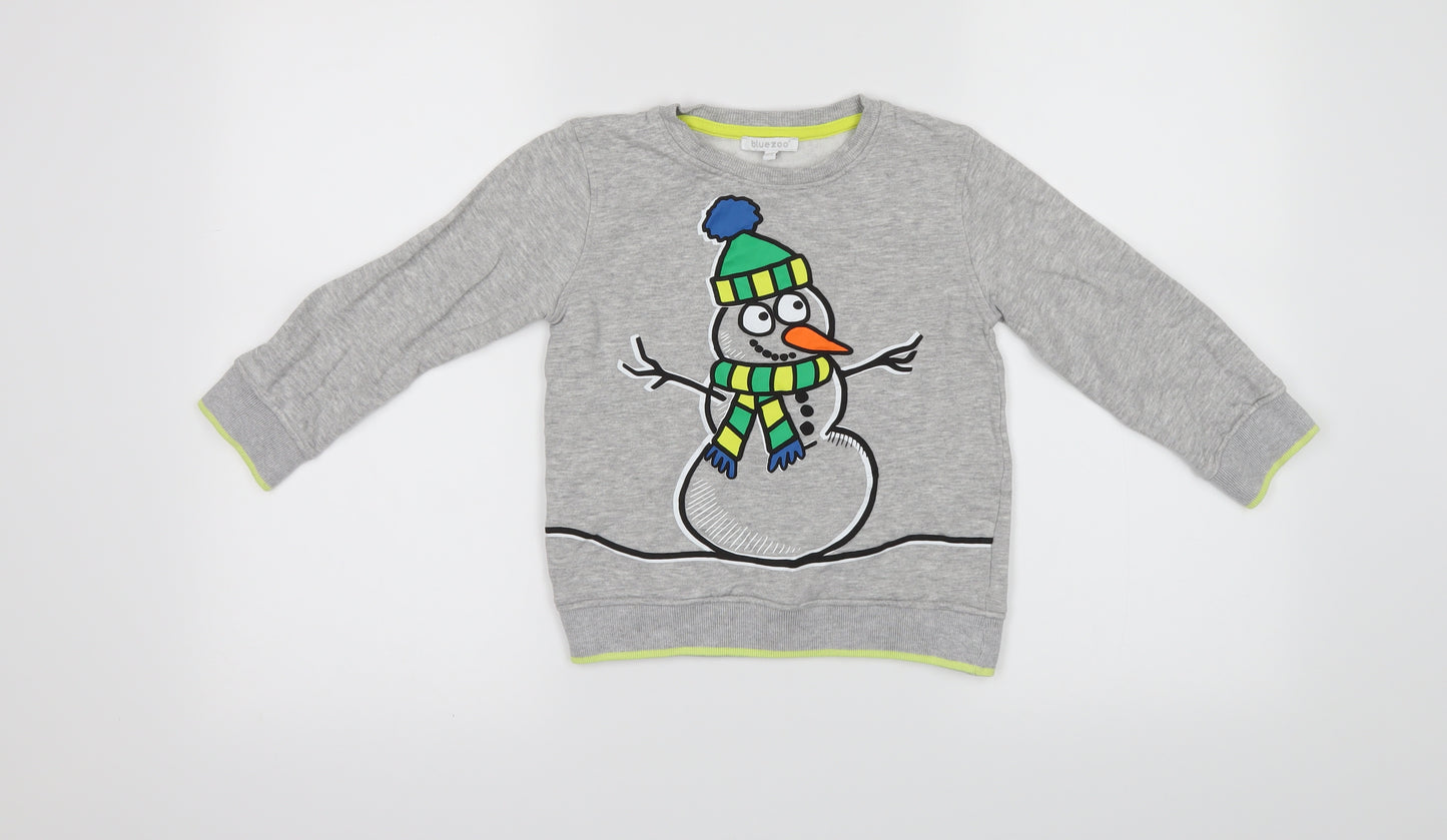 Bluezoo Boys Grey   Pullover Jumper Size 4-5 Years