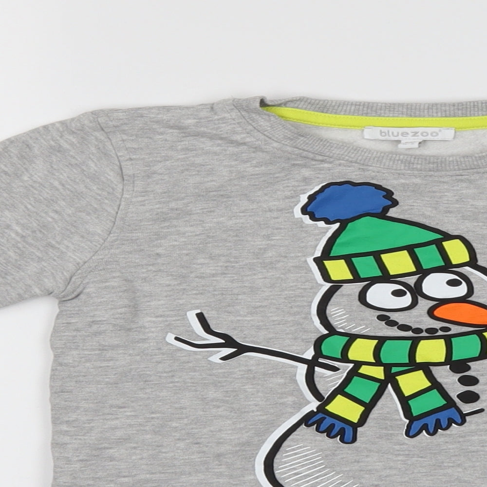 Bluezoo Boys Grey   Pullover Jumper Size 4-5 Years