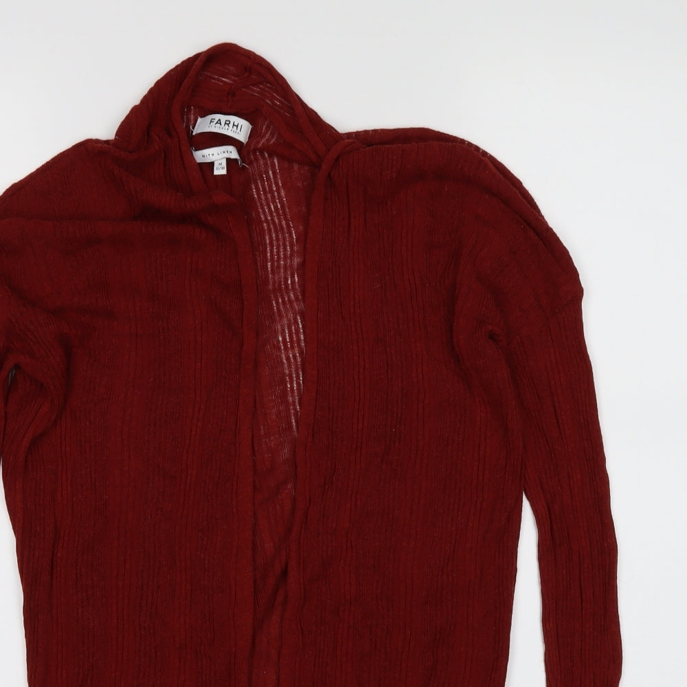 NICOLE FARHI Womens Red   Cardigan Jumper Size M