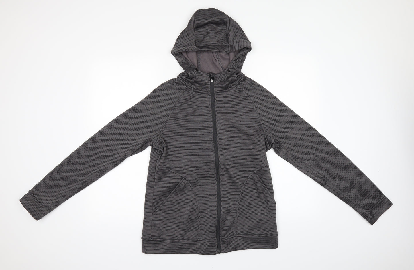 Zakti Womens Grey   Full Zip Hoodie Size 10