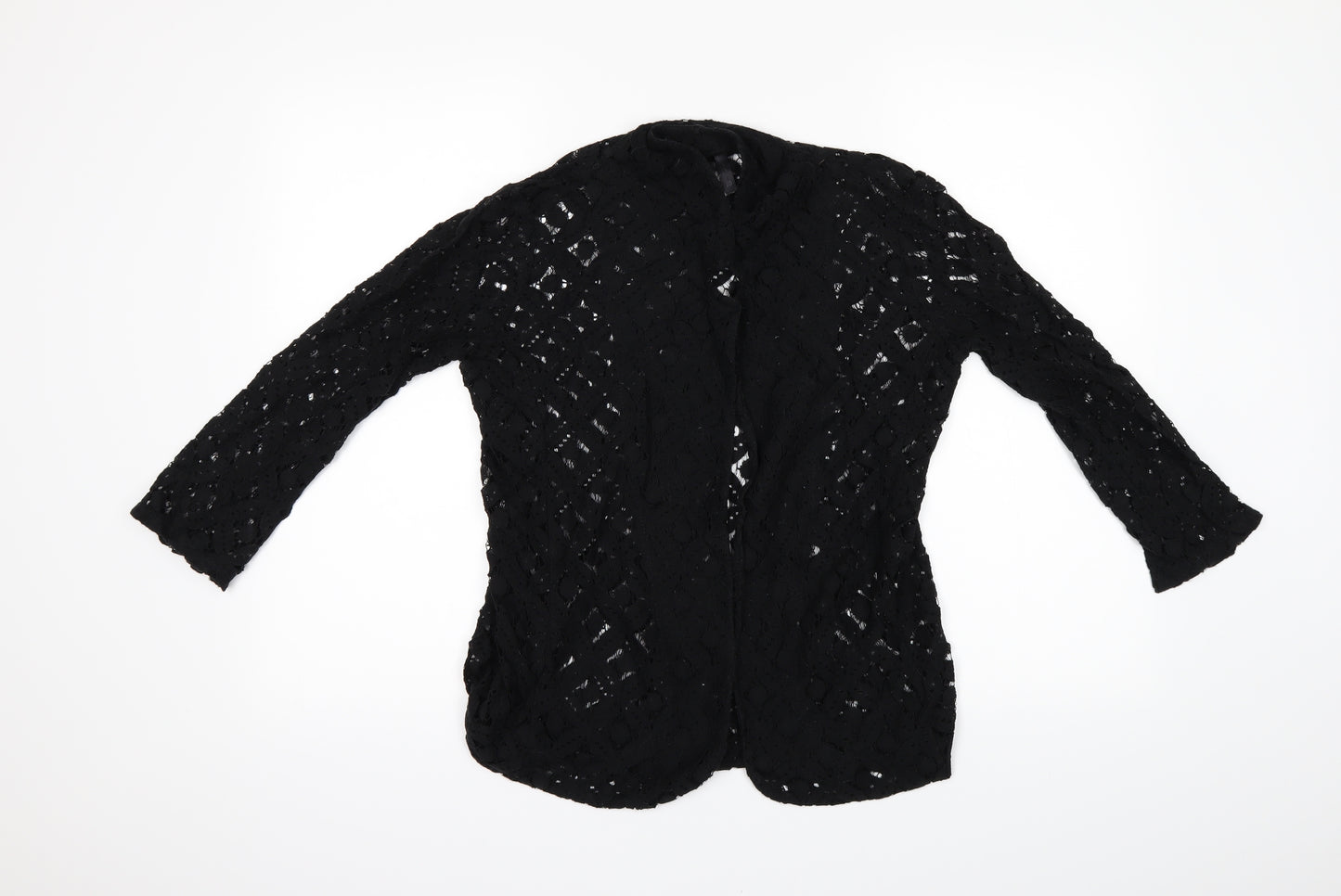 Preworn Womens Black   Cardigan Jumper Size 10