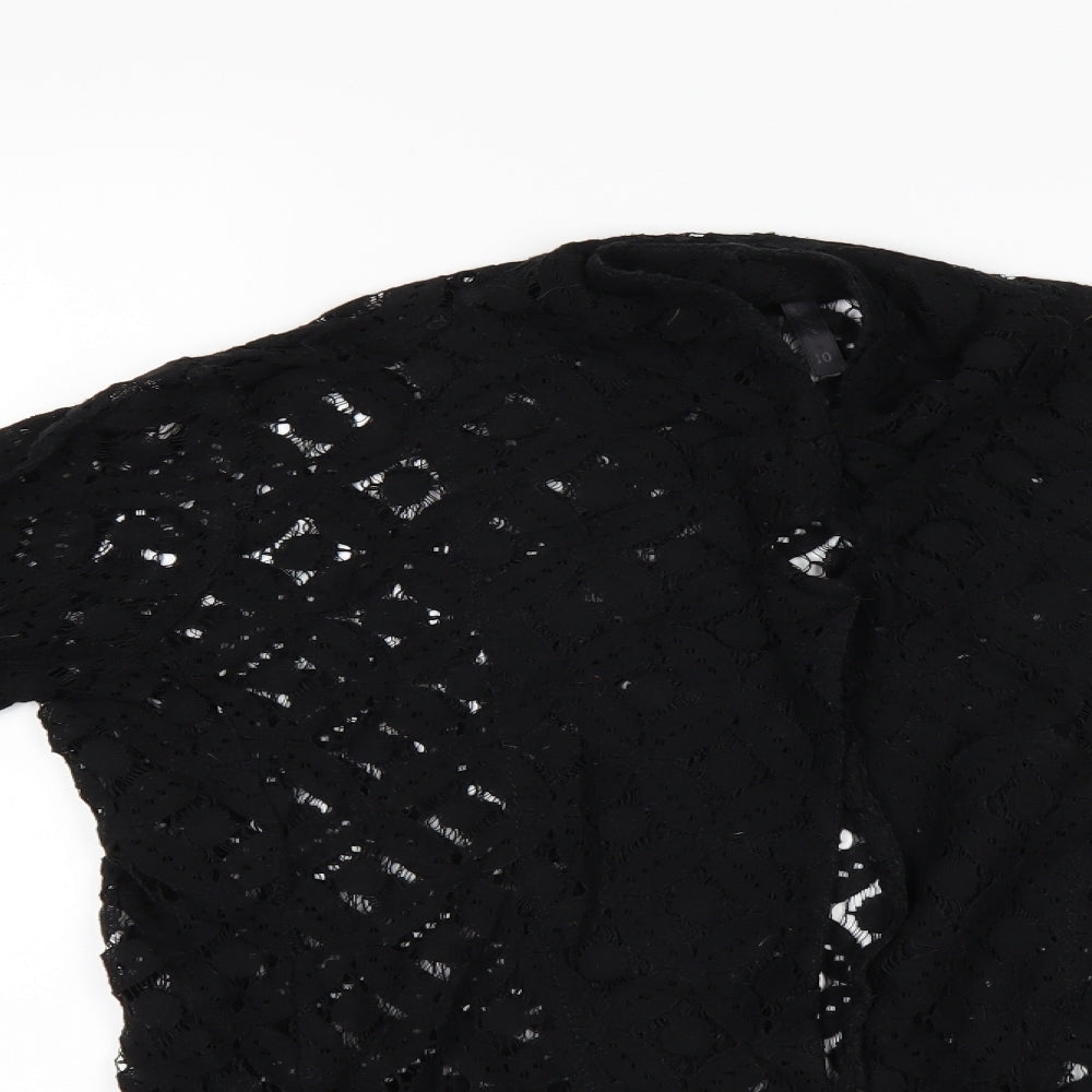 Preworn Womens Black   Cardigan Jumper Size 10